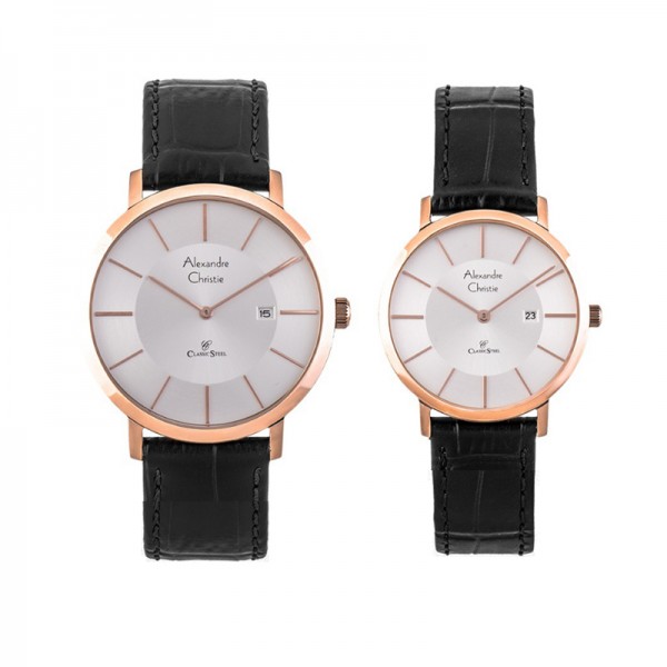 Alexandre Christie AC 8599 Rosegold White Couple